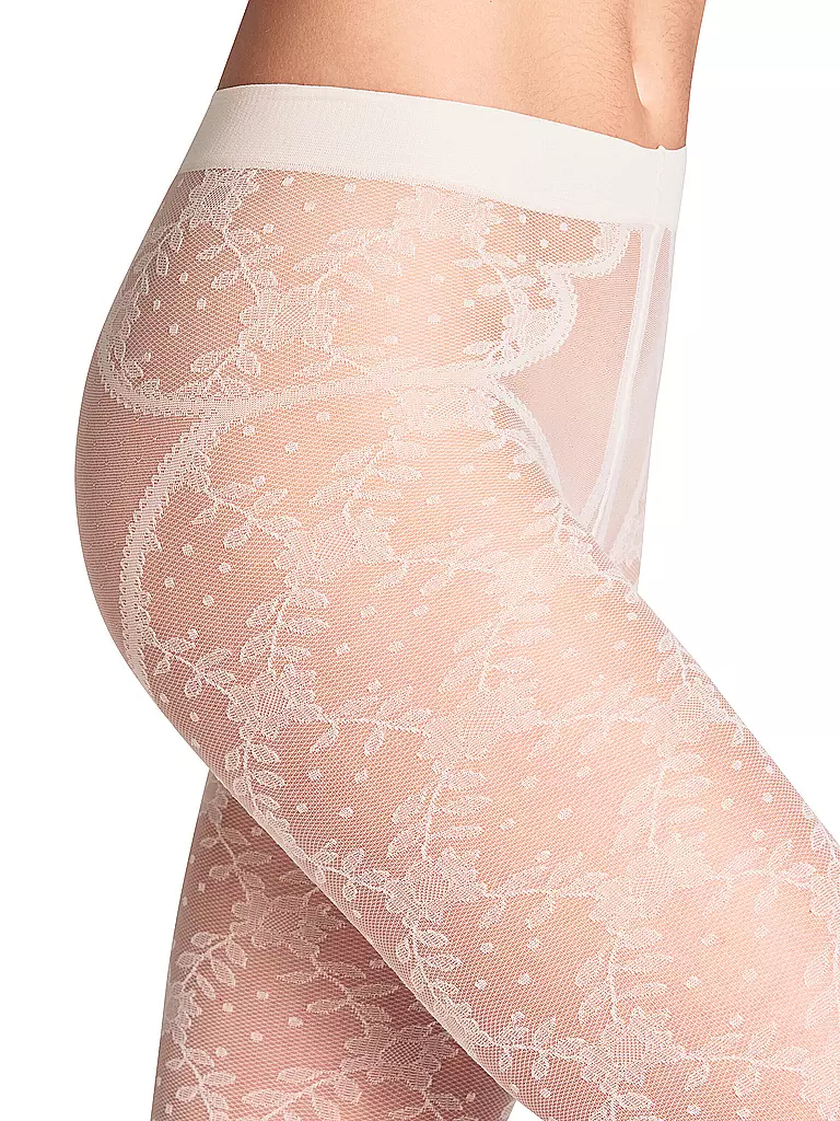 FALKE Damen Feinstrumpfhose FLORAL SHOWER creme