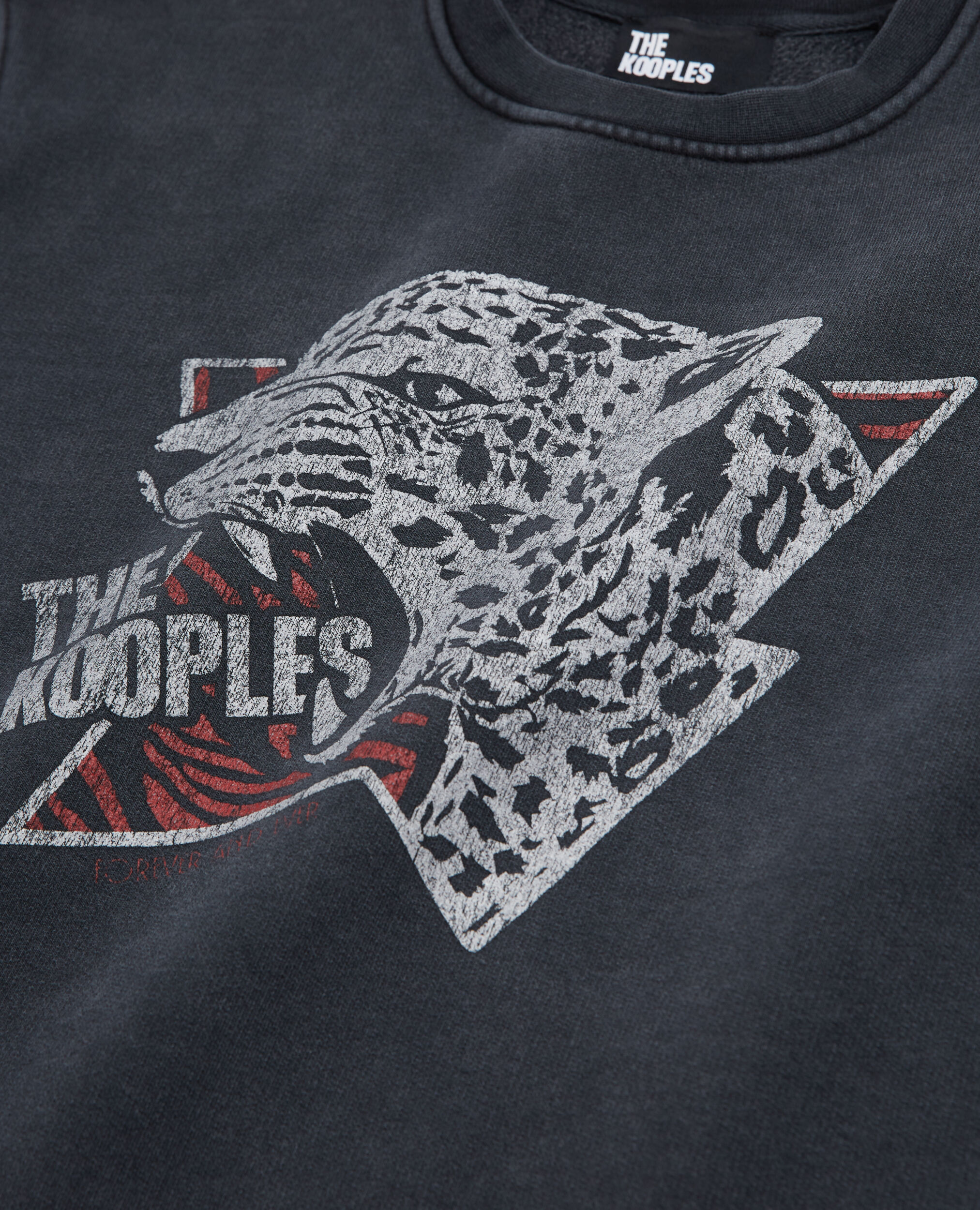 Sweatshirt sérigraphié tigre noir