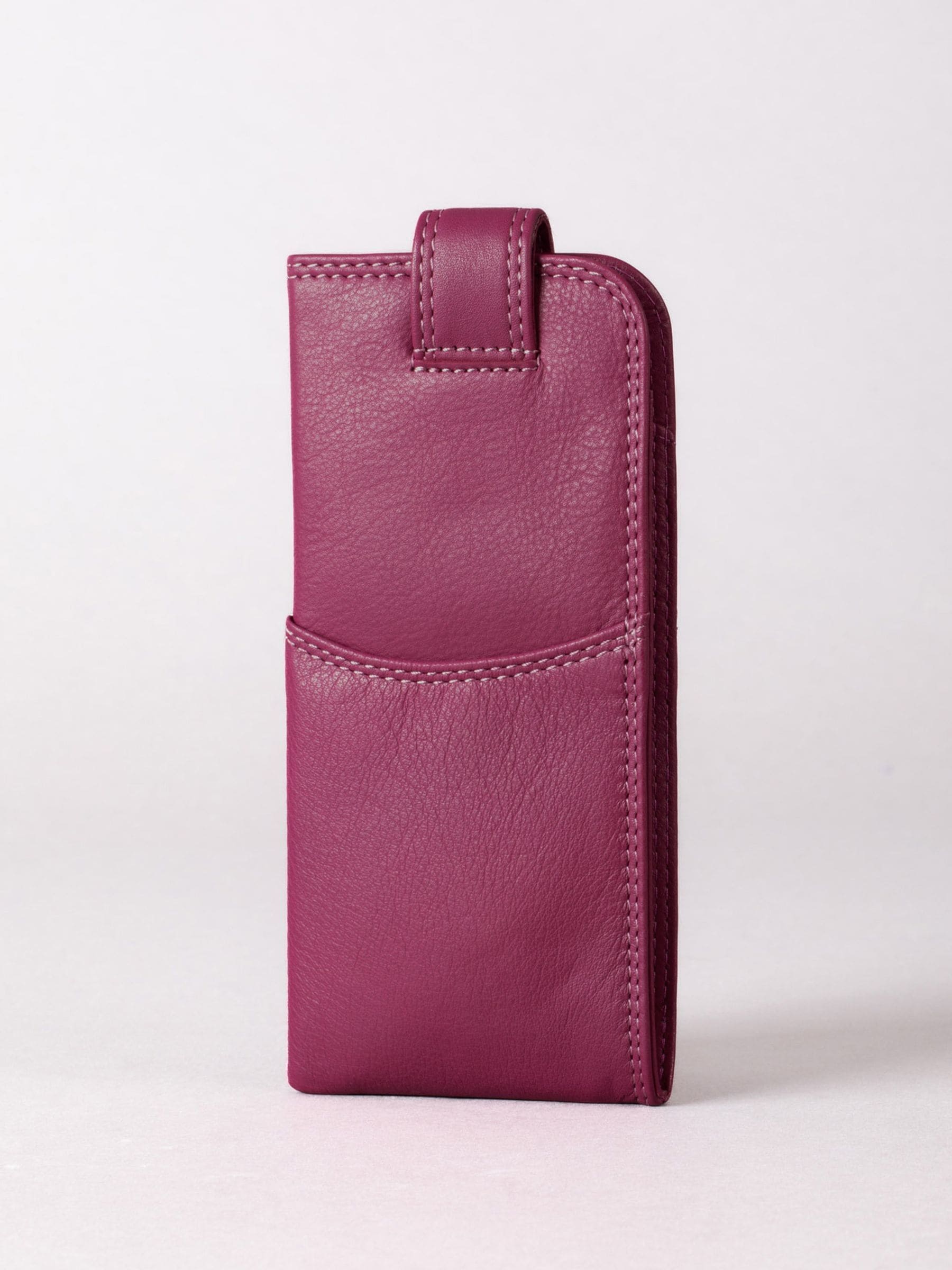 Cranberry - Lakeland Leather Glasses Case
