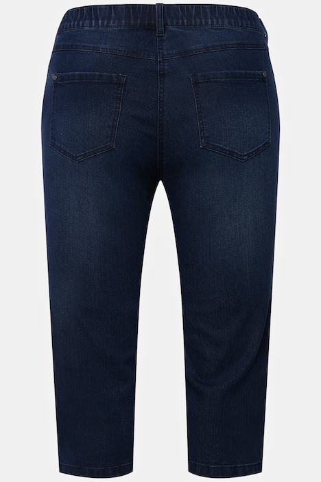 Capri Jeans Sarah, schmale 5-Pocket-Form, Saumschlitz