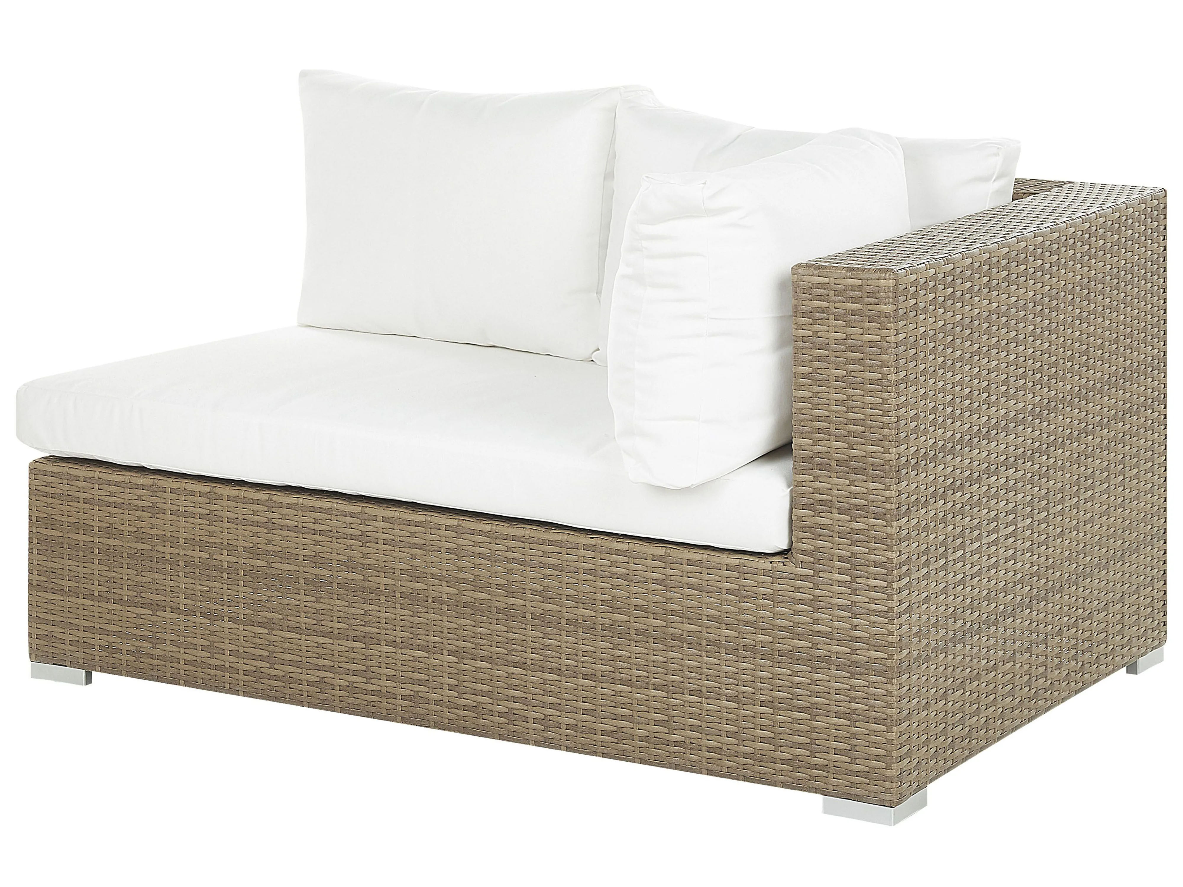Loungeset met tafel 8-zits MAESTRO modulair PE rotan Lichtbruin