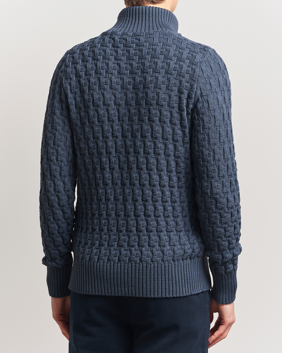 S.N.S. Herning Stark Cable Cardigan Faded Mineral Blue