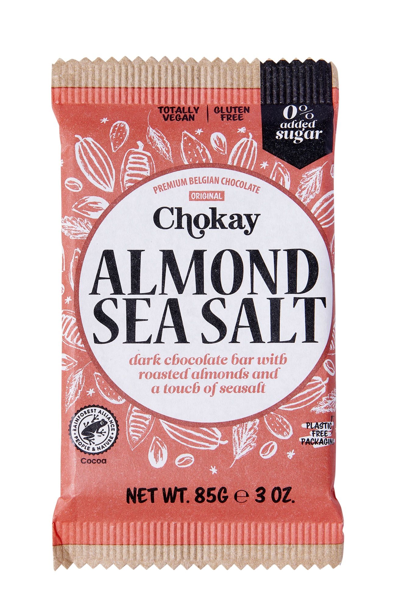Chokay Plate Mørk Sjokolade Mandel og Sjøsalt 85 g