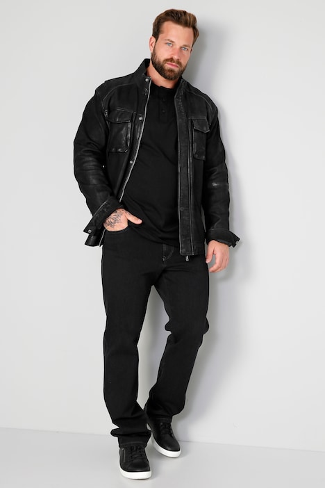 Boston Park Lederjacke, echtes Leder, bis 74