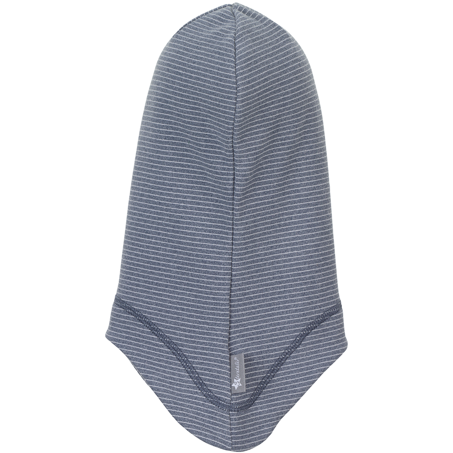Sterntaler Schalmütze Streifen blau melange