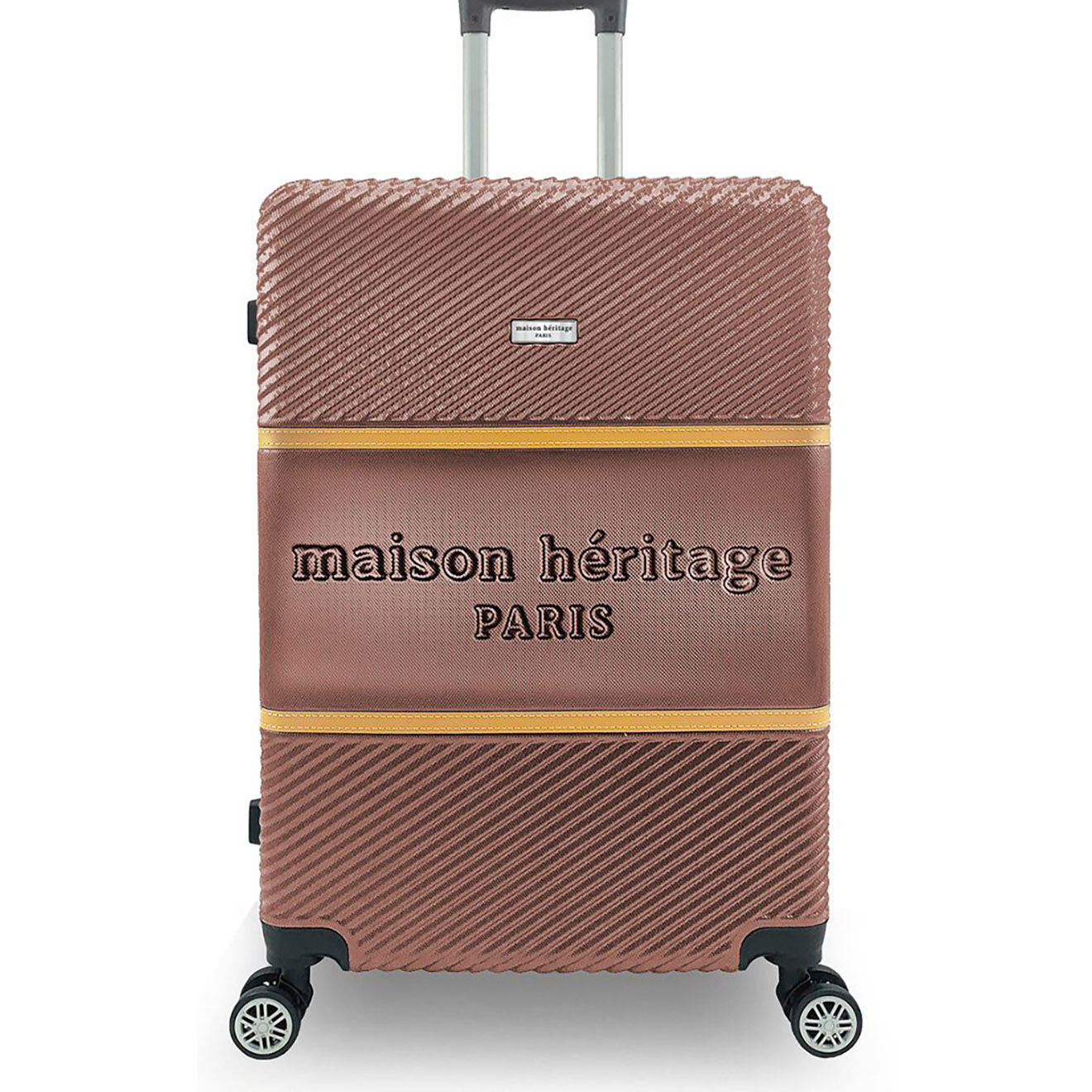 Maison Héritage Valise Cabine 4 roues doubles Opéra 50 cm rose doré
