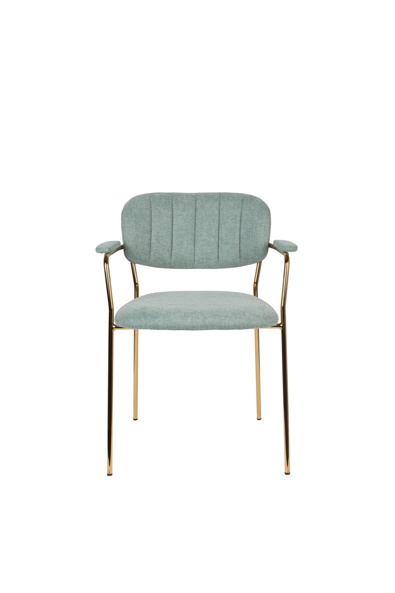 Housecraft living armstoel Jolien (set van 2) goud/lichtgroen