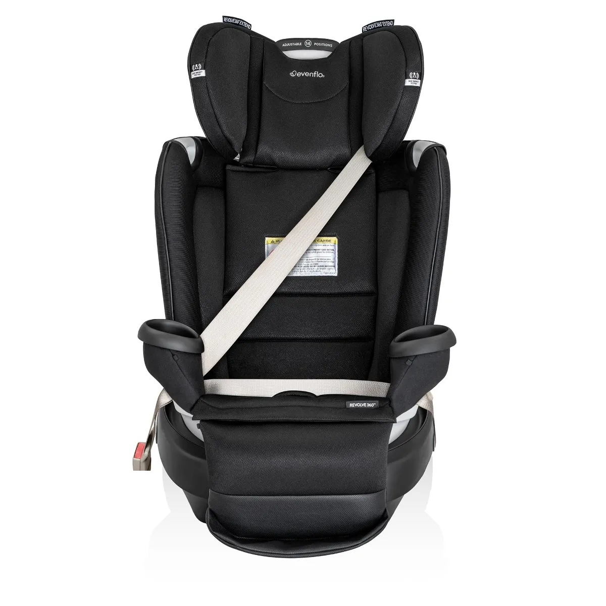 Evenflo Siège d'Auto 3-en-1 Gold Revolve360 Extend avec SensorSafe - Onyx Noir