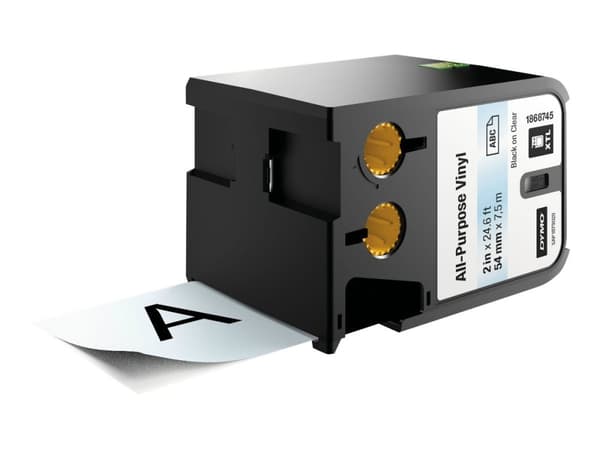 DYMO XTL - Vinyl - svart på blank - Rull (5,4 cm x 7,5 m) 1 rull(er) merkelapper - for XTL 500