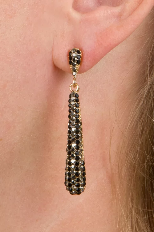 Day&Eve by Go Dutch Label Droplet oorbellen in zwart