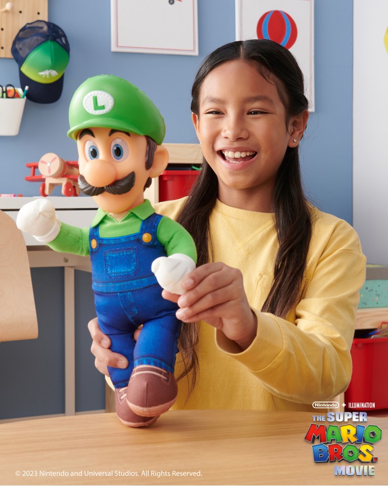 Super Mario Movie - Roto Bamse Luigi (38 cm)