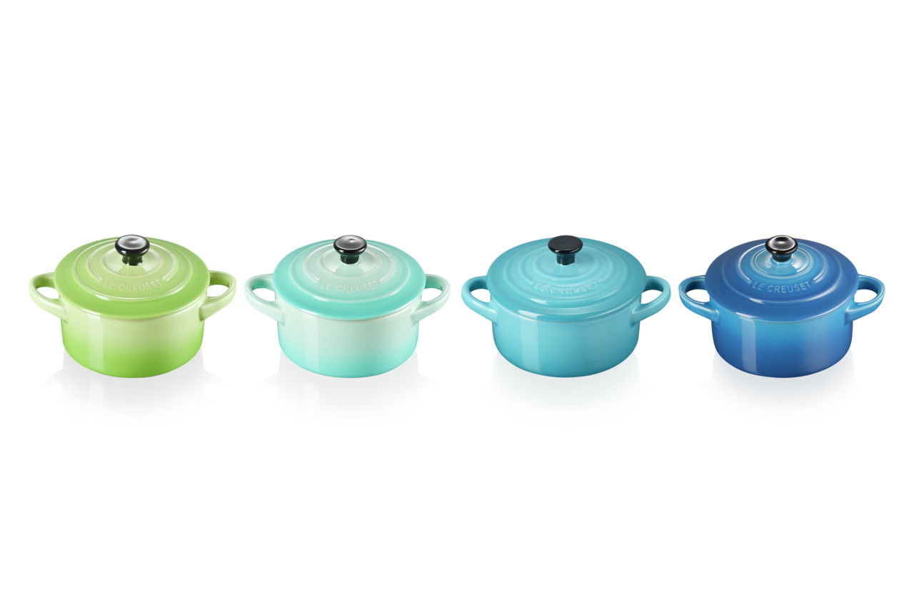 LE CREUSET Mini-Cocotte 4er-Set 10cm MEERESBRIESE