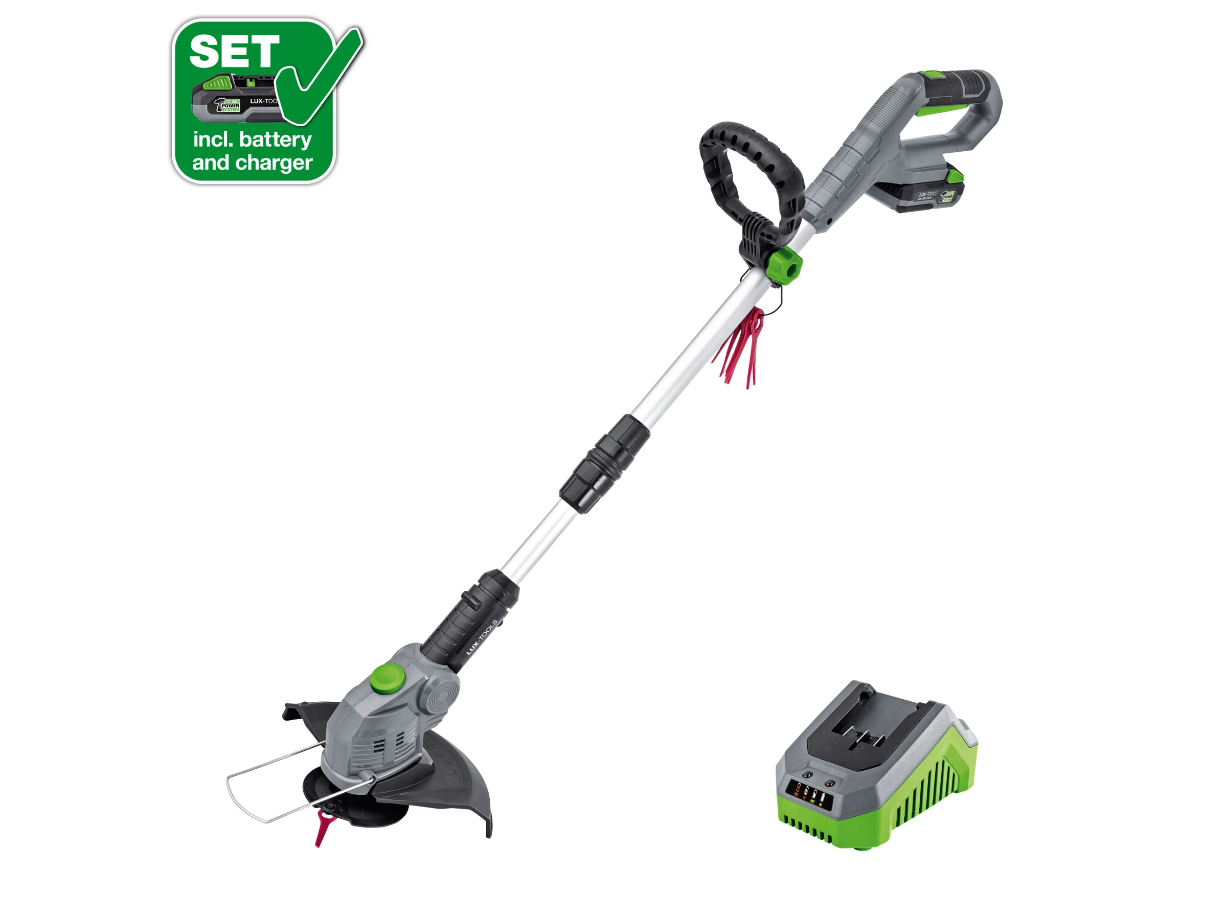 LUX Akku-Rasentrimmer-Set 1 PowerSystem A-RT-20/26 inkl. 20V Akku & Ladegerät