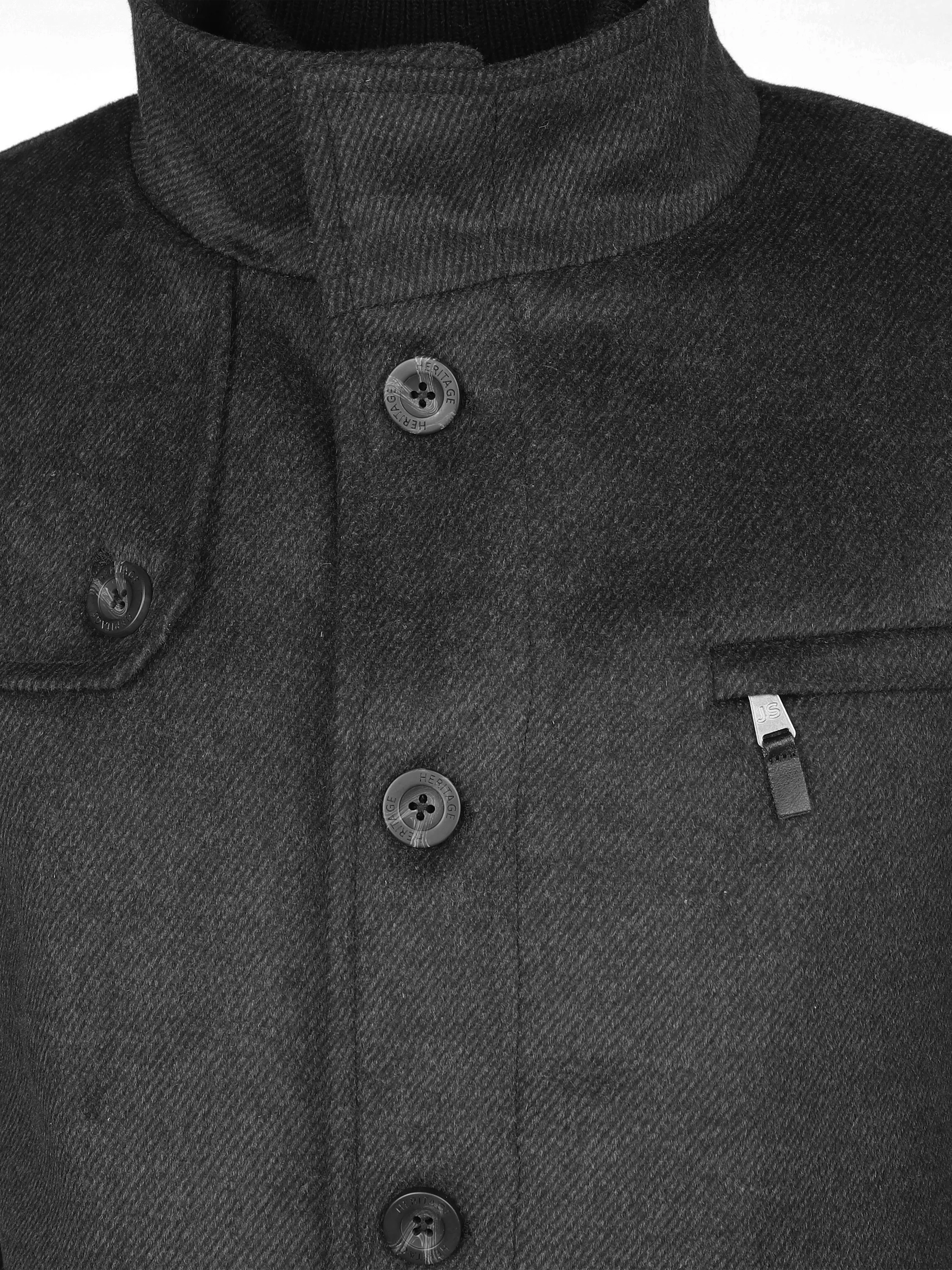 Herren Wollmantel im 2in1 Look