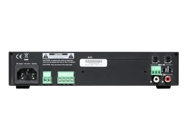 Audac COM104 - Mixer forstærker - forstærket - 2 kanaler - 40 Watt - rackversion