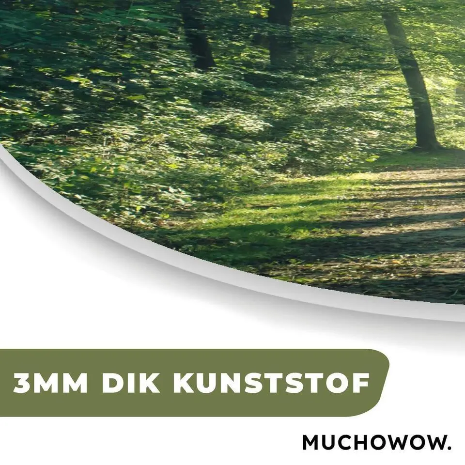 MuchoWow Wand decoratie 90x90cm Bos Pad Zon Bomen Groen