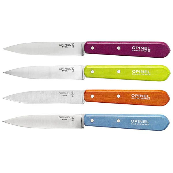 Coffret 4 couteaux office N°112 lame inox 10 cm 4 coloris Opinel
