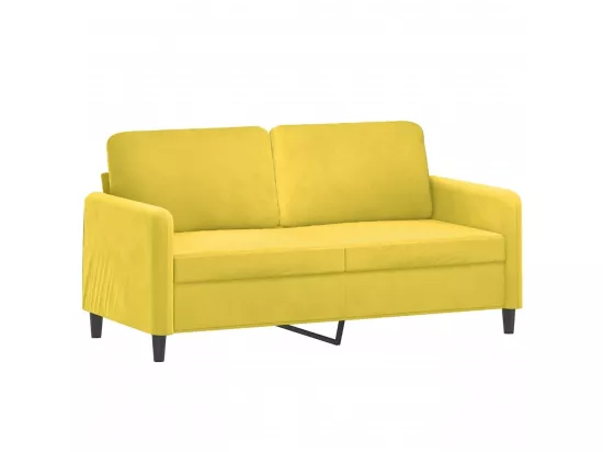 Ensemble de canapés 3 pcs jaune velours