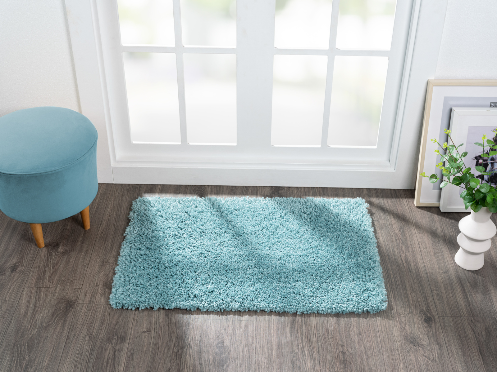 Teppich MY SHAGGY - hellblau - 60x90 cm