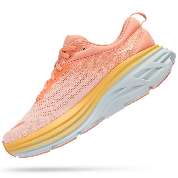 Chaussure running HOKA ONE ONE BONDI 8 W SHELL CORAL/PEACH PARFAIT