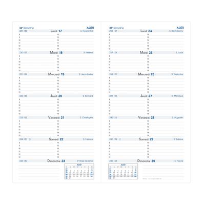 Agenda de poche Impala Silma - 1 semaine par page - 8,8 x 17 cm - orange - Quo Vadis