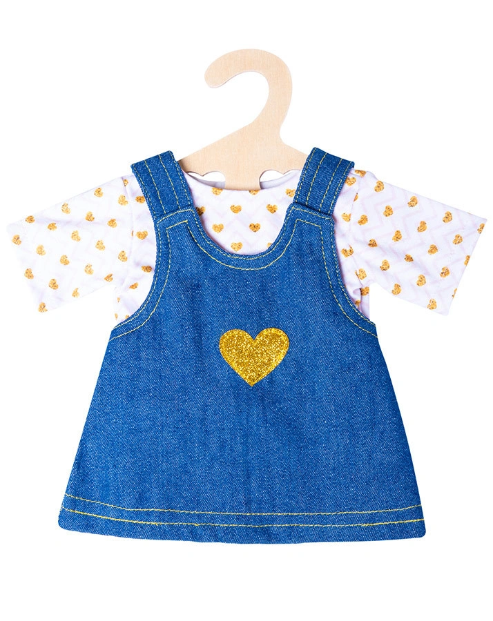 Puppen-Jeanskleid GOLDSTÜCK (28-35 cm) 2-teilig