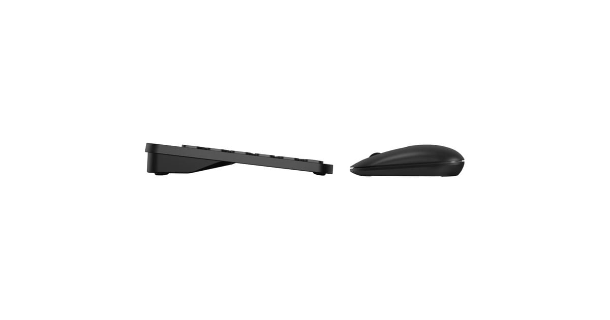 QwareFlorence Draadloze Combo, desktopset  (Zwart, EU lay-out (QWERTY), Scissor switches, 1200 DPI, TKL, 2,4 GHz USB | Bluetooth)