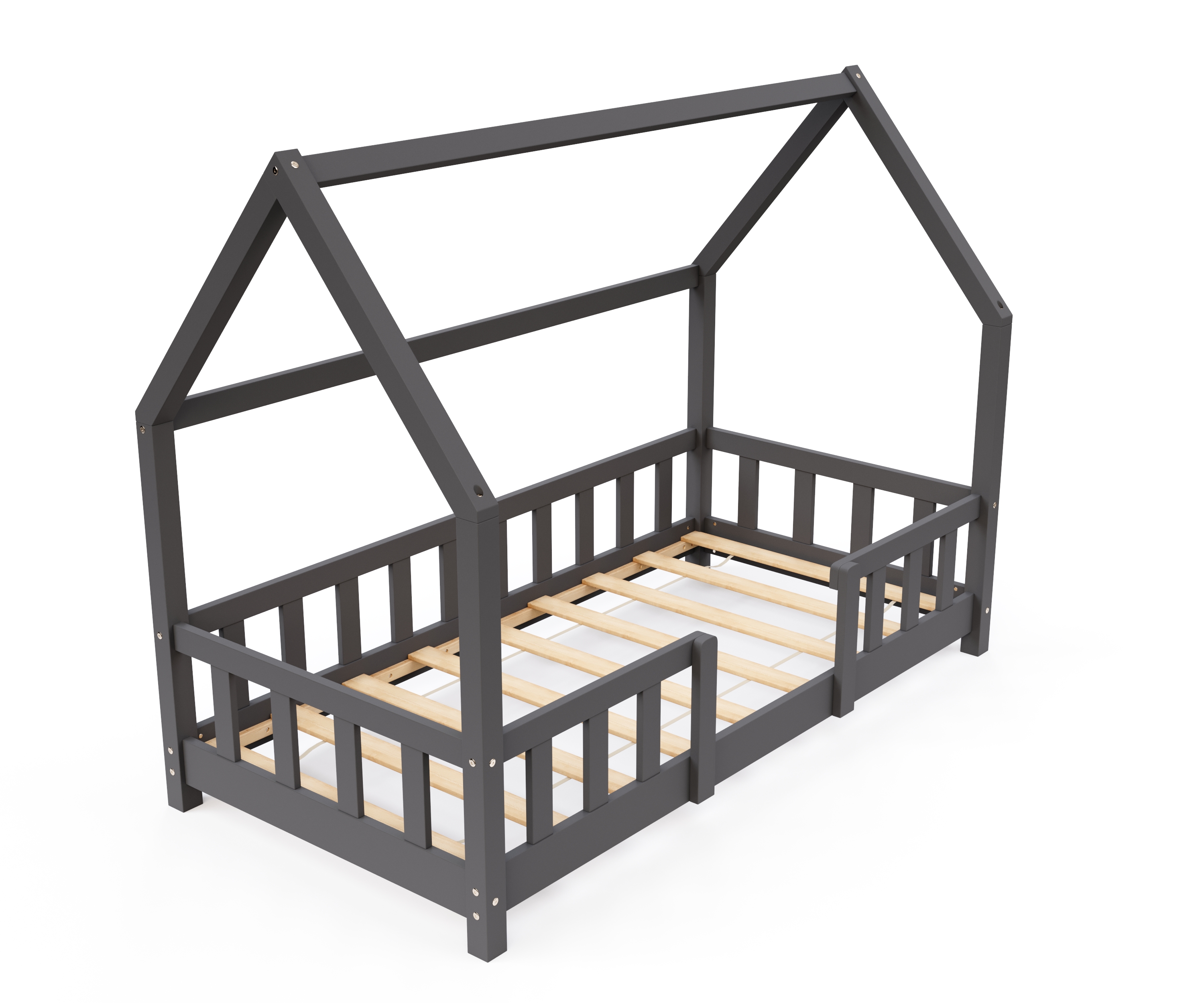 Kinderbett MAISON 70 x 140 cm anthrazit