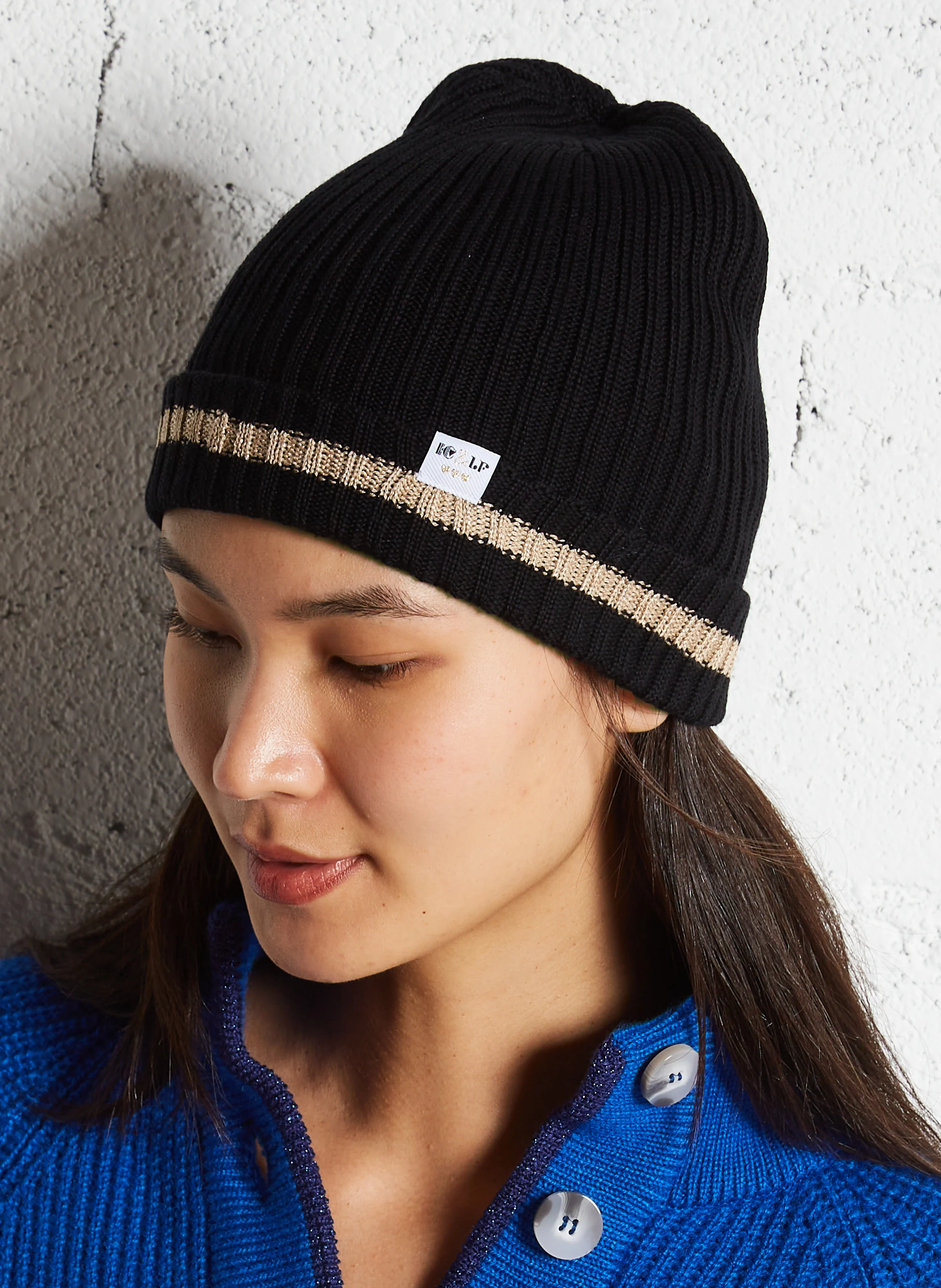 BONNET - Bonnet en laine I CODE x LA FRANCAISE | Noir