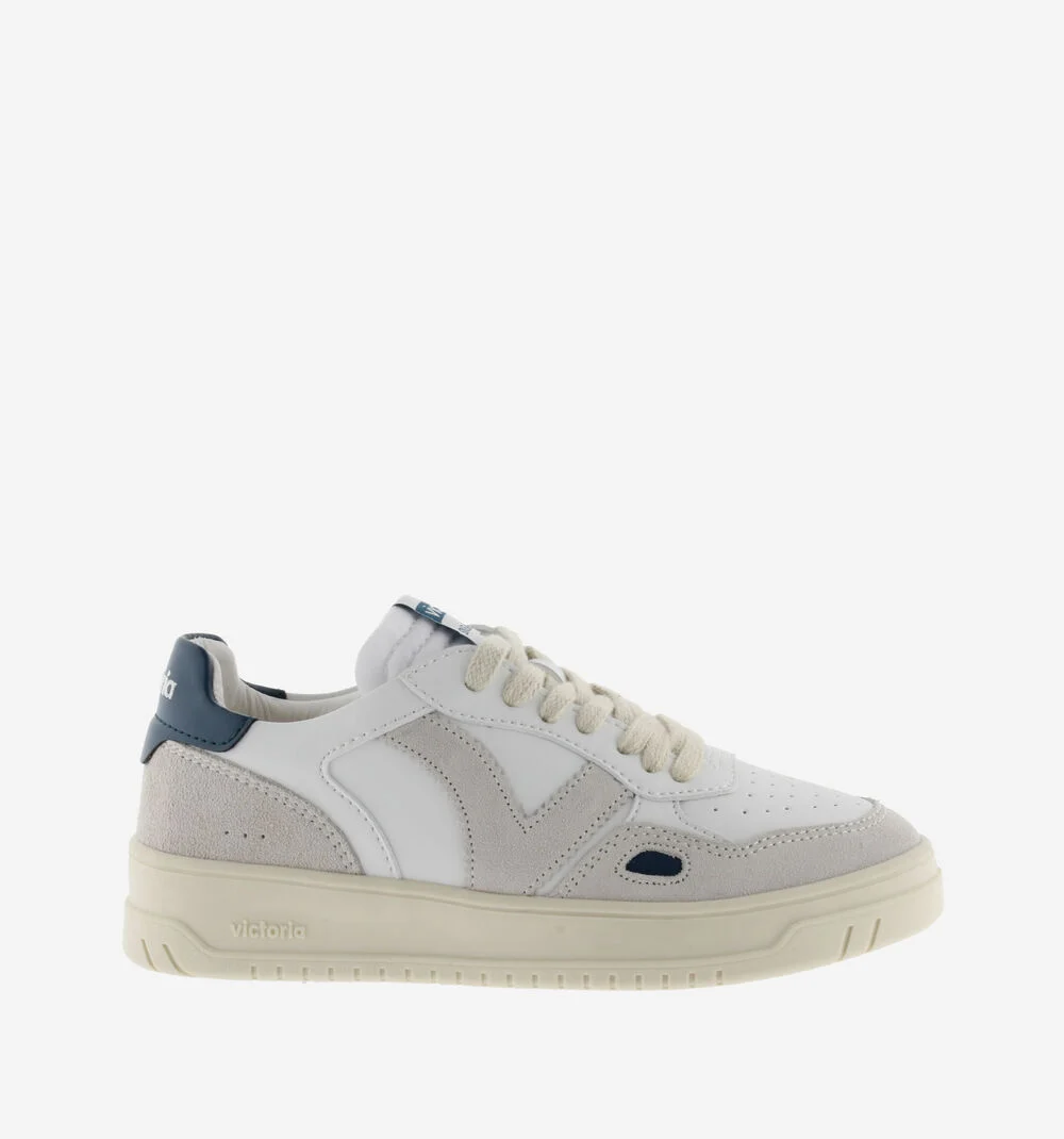 SEUL RÉTRO EFFET CUIR & CUIR FENDU Baskets style rétro hommes et femmes MARINO