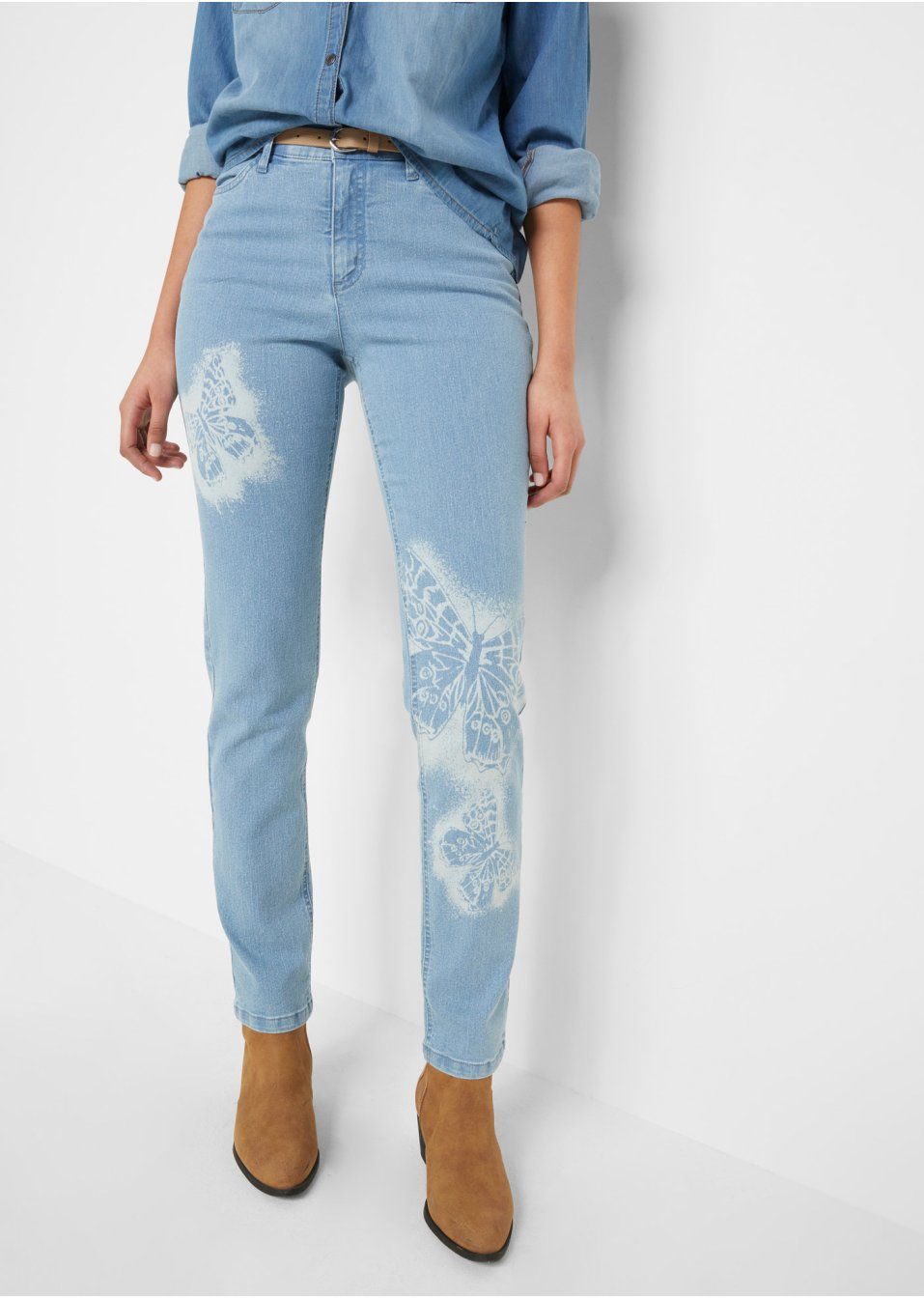 Jean extensible imprimé, Straight