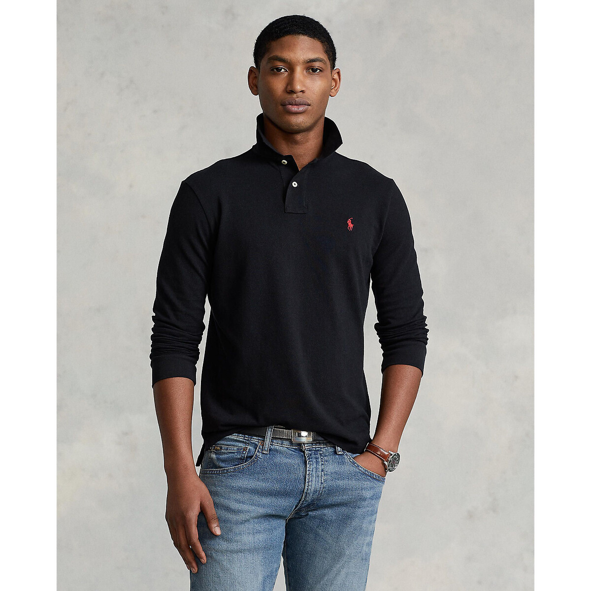 POLO RALPH LAUREN<br>Camisa pólo slim fit em piqué