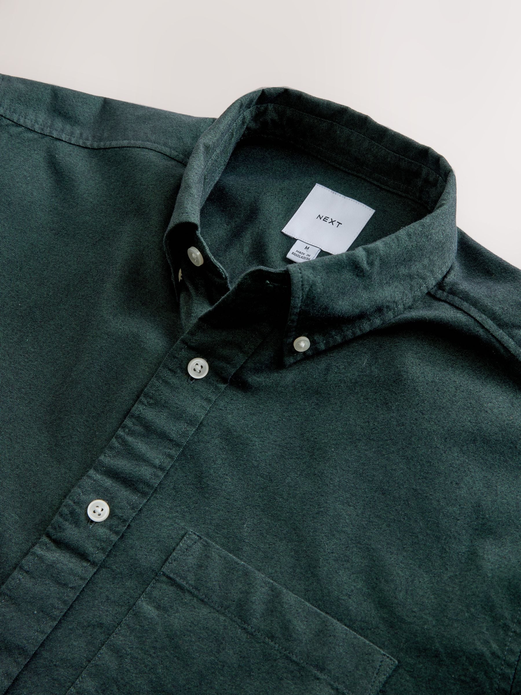 Donkergroen - Soft Touch Oxford Long Sleeve Shirt
