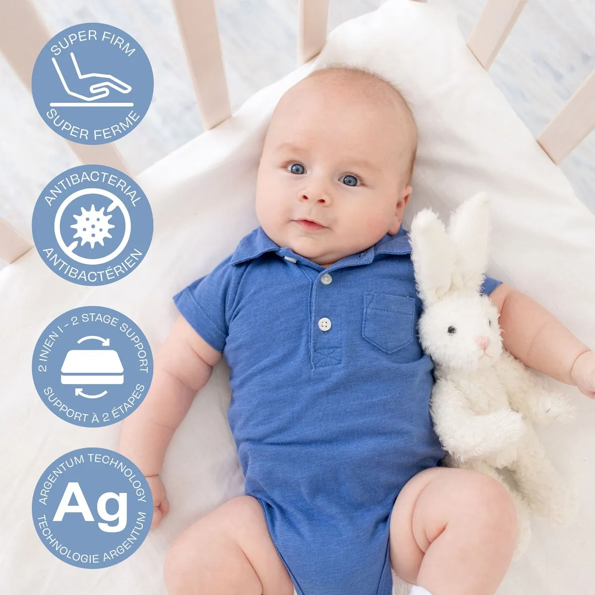 Jupiter Matelas Argentum pour Bébé