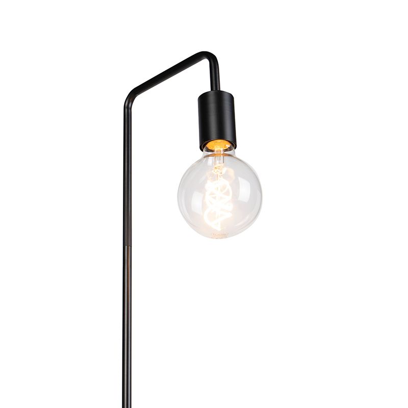 Moderne vloerlamp zwart rond 145cm - Facil