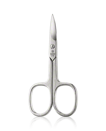 Pfeilring Scharen Nagelschere, gebogen, strichmattiert, vernickelt 9cm