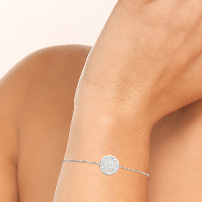 Bracelet Femme - Argent 925 - Nacre - Longueur : 18 cm