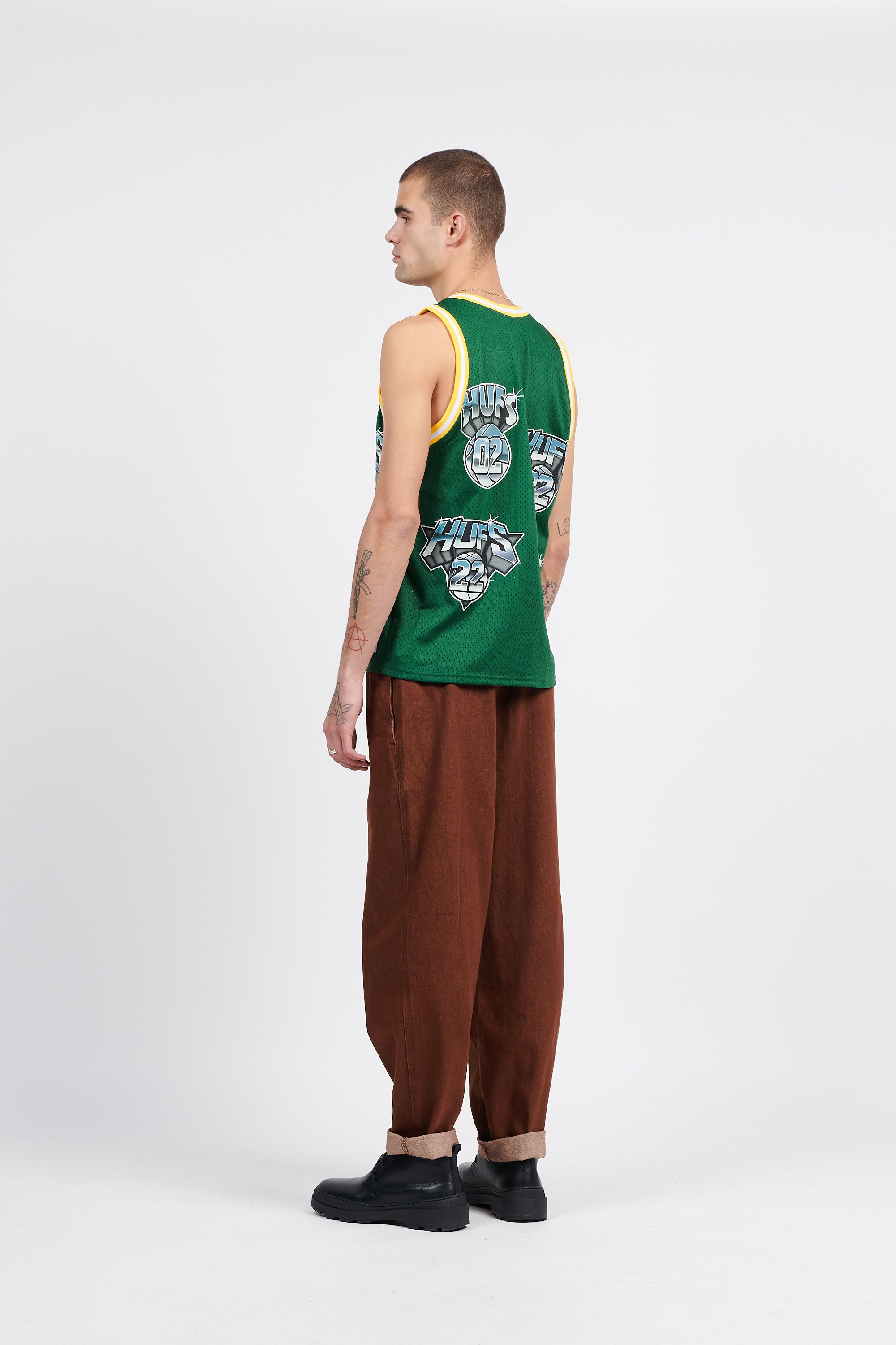HUF T-SHIRT BASKETBALL JERSEY Vert