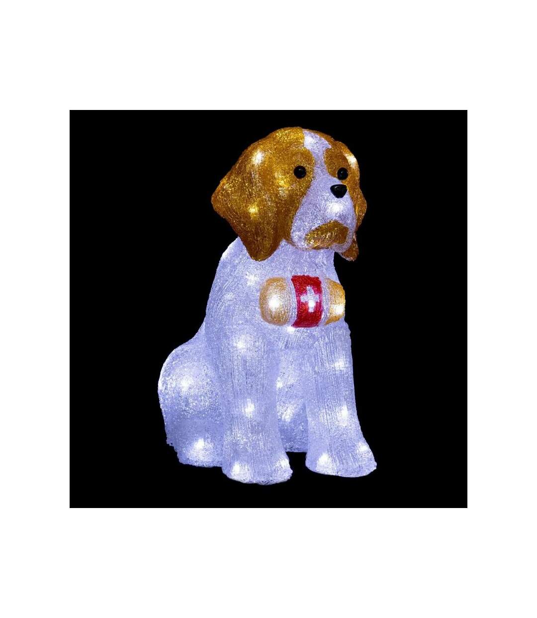 Décoration Lumineuse Led Saint Bernard 38cm Blanc