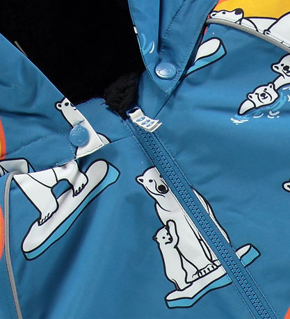 Sm?folk Flyverdragt - Solid Blue m. Isbjørne