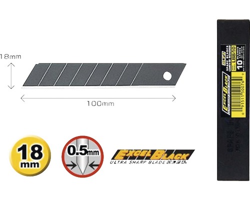 Vervangmesjes Olfa LBB-10B 18 mm, 10 stuks
