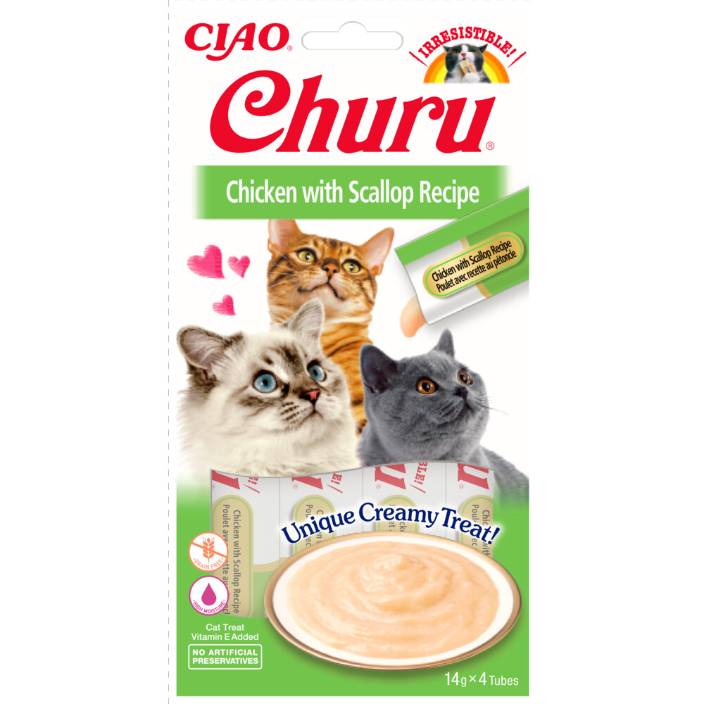 Ciao Kattensnack Churu Kip - Sint Jacobsschelp60 gr