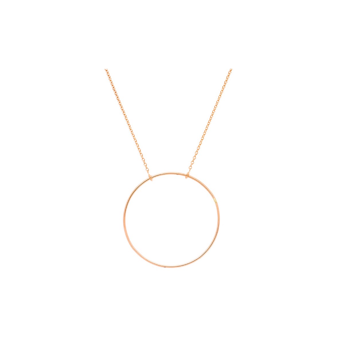Collier cercle ajouré or rose 18 carats
