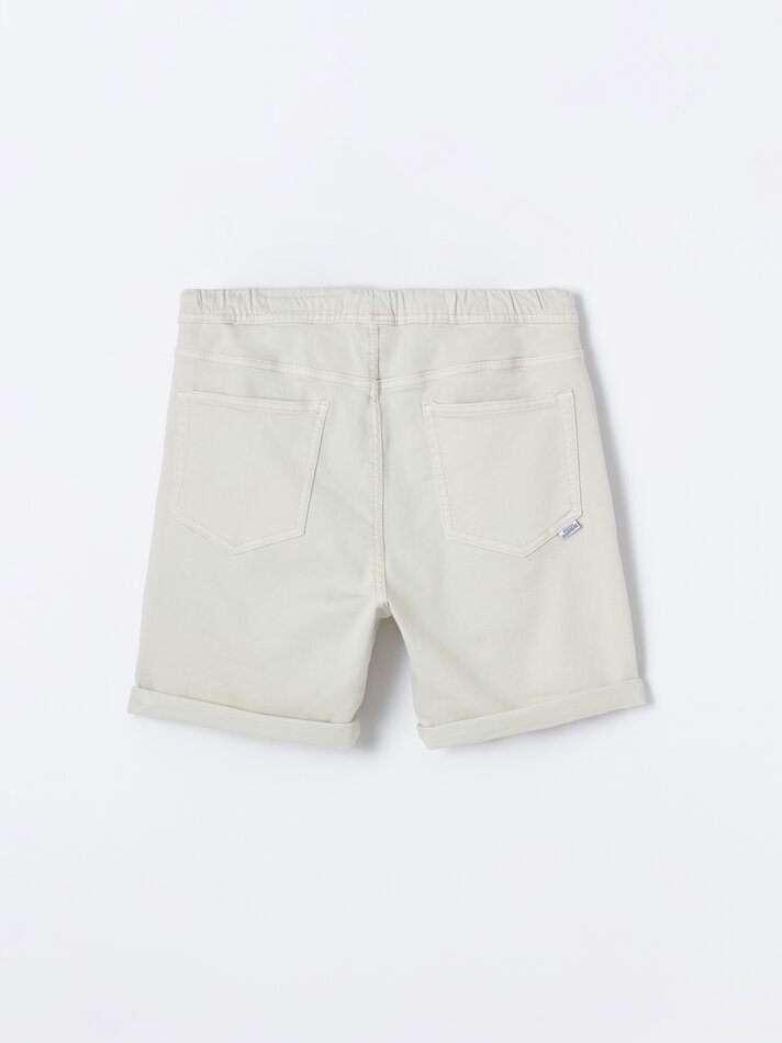 Bermuda jogger jeans - Baunilha
