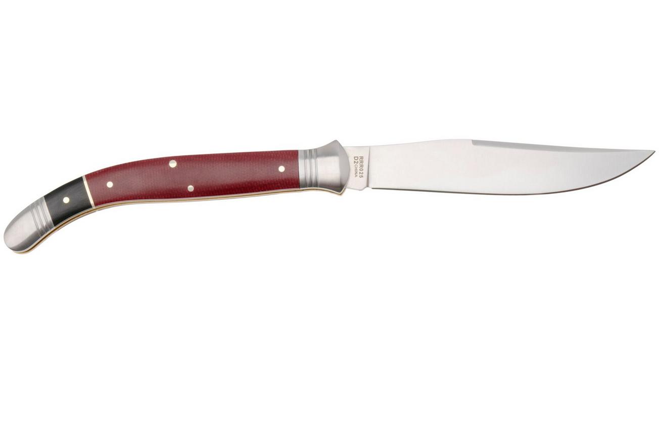 Rough Ryder Reserve Sabacc RRR025, D2, Burgundy Micarta, slipjoint zakmes