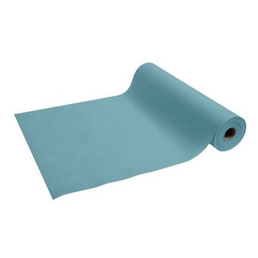 (480x40cm) 3in1 Spunbond Tischläufer Abreissbares Einweg Tischset Party Tisch Deko (RS023104I) - Pazifikblau