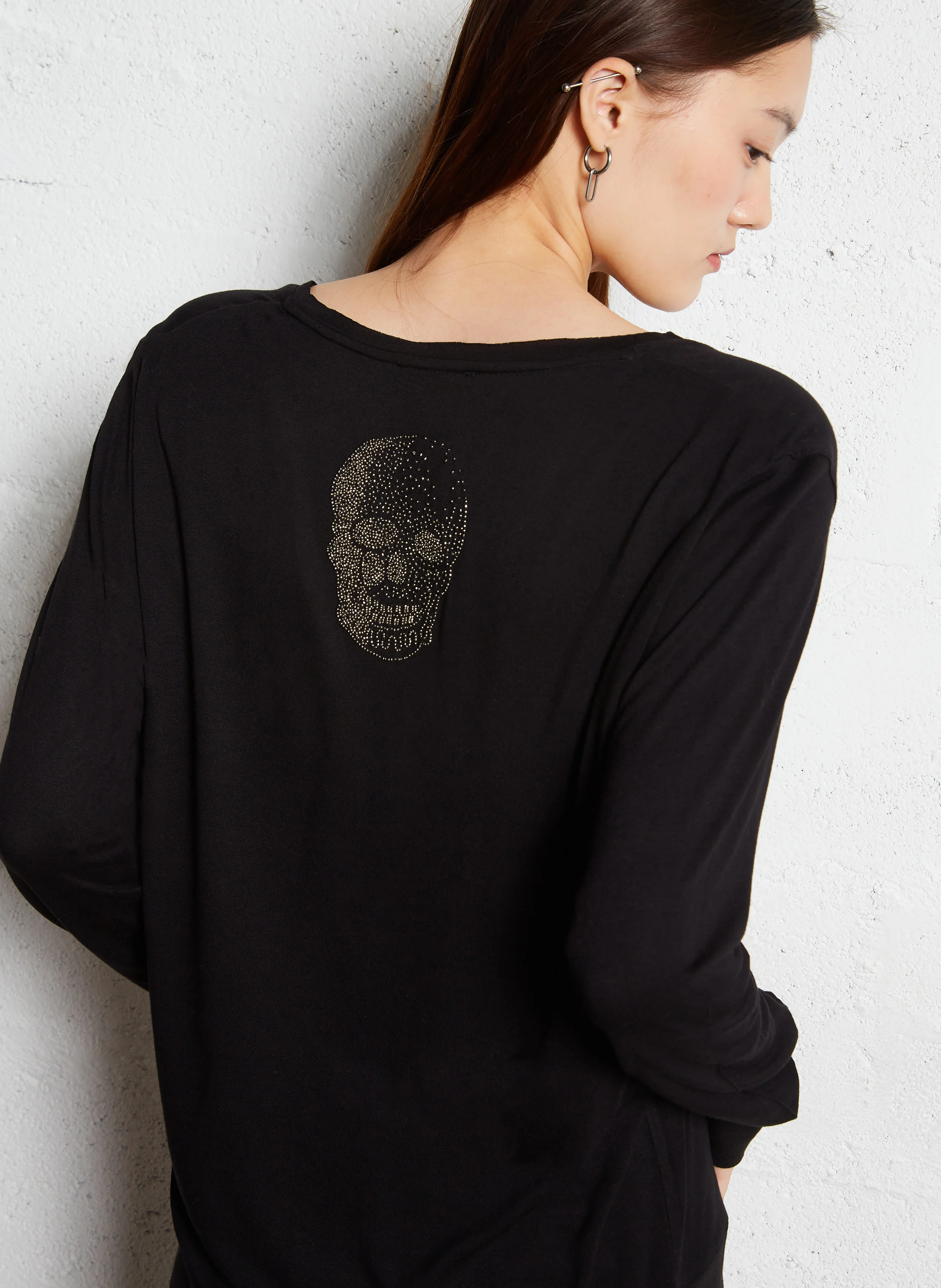 Tee-shirt col V| Noir