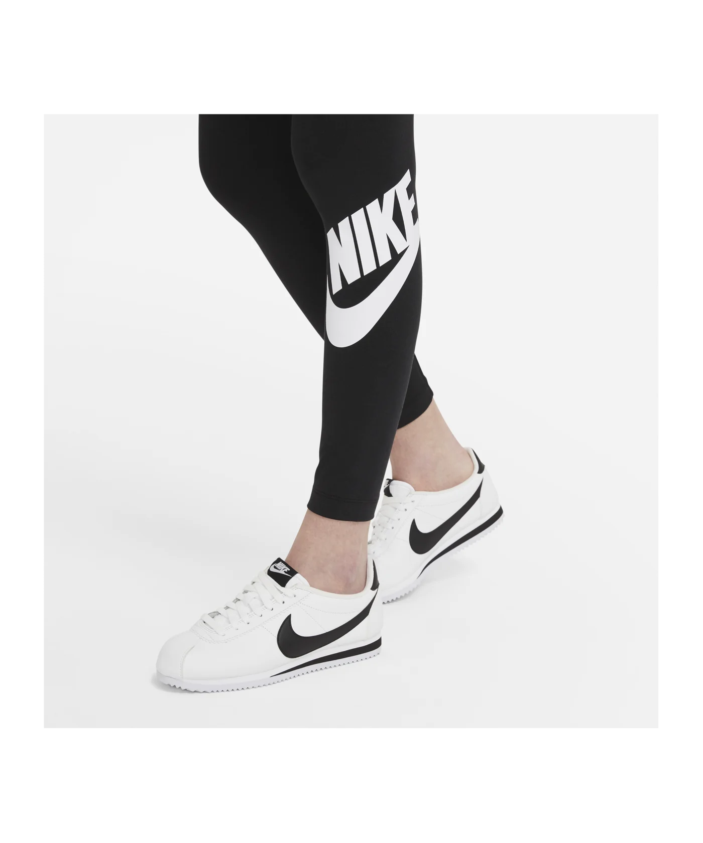 Nike Essentials Leggings Damen Schwarz Weiss F010