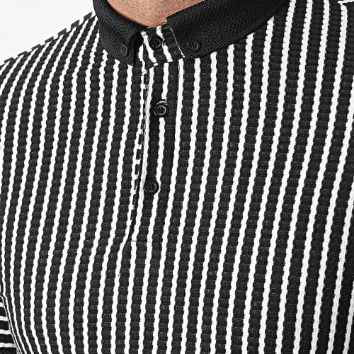 Polo A Manches Courtes 1750 Noir Blanc