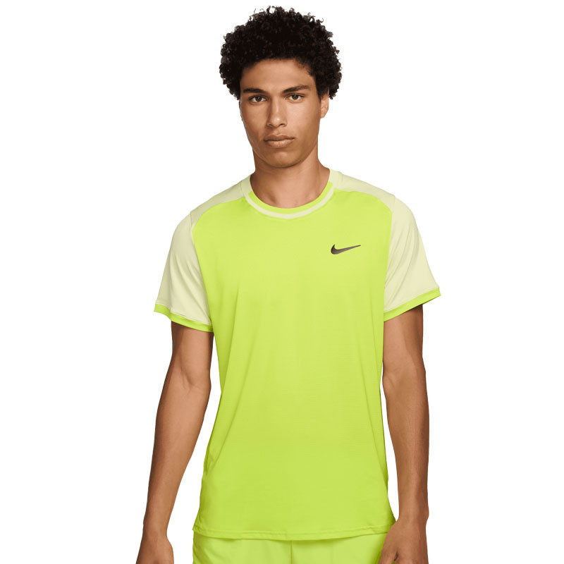 Tee-shirt tennis Nike Advantage vert fluo